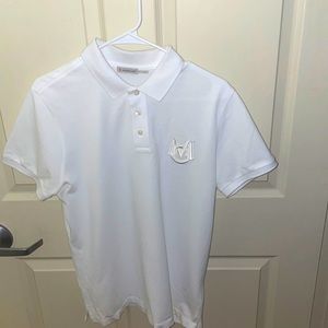 All white moncler polo, on worn once for 3 hours. Fits very nicely. Size medium.